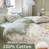 100% Cotton Small Fresh Duvet Cover French Idyllic Garden Style Bedding Set 1 2 Pillowcase 133X72