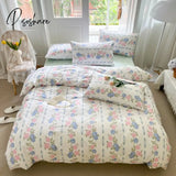 100% Cotton Small Fresh Duvet Cover French Idyllic Garden Style Bedding Set 1 2 Pillowcase 133X72