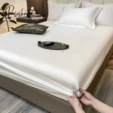 100% Egyptian Cotton Solid Color Fitted Sheet Mattress Cover With All-Around Elastic Rubber Band Bed