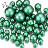 100Pcs Floating No Hole Pearls - Jumbo/Assorted Sizes Vase Decorations Includes Transparent Water