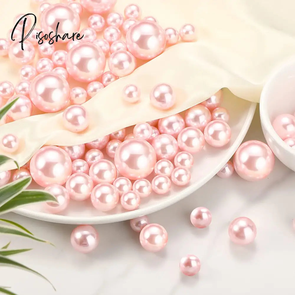 100Pcs Floating No Hole Pearls - Jumbo/Assorted Sizes Vase Decorations Includes Transparent Water
