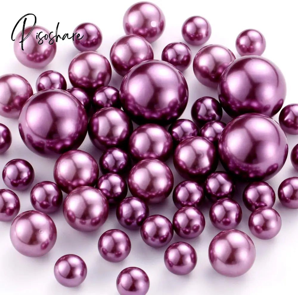 100Pcs Floating No Hole Pearls - Jumbo/Assorted Sizes Vase Decorations Includes Transparent Water