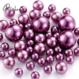 100Pcs Floating No Hole Pearls - Jumbo/Assorted Sizes Vase Decorations Includes Transparent Water