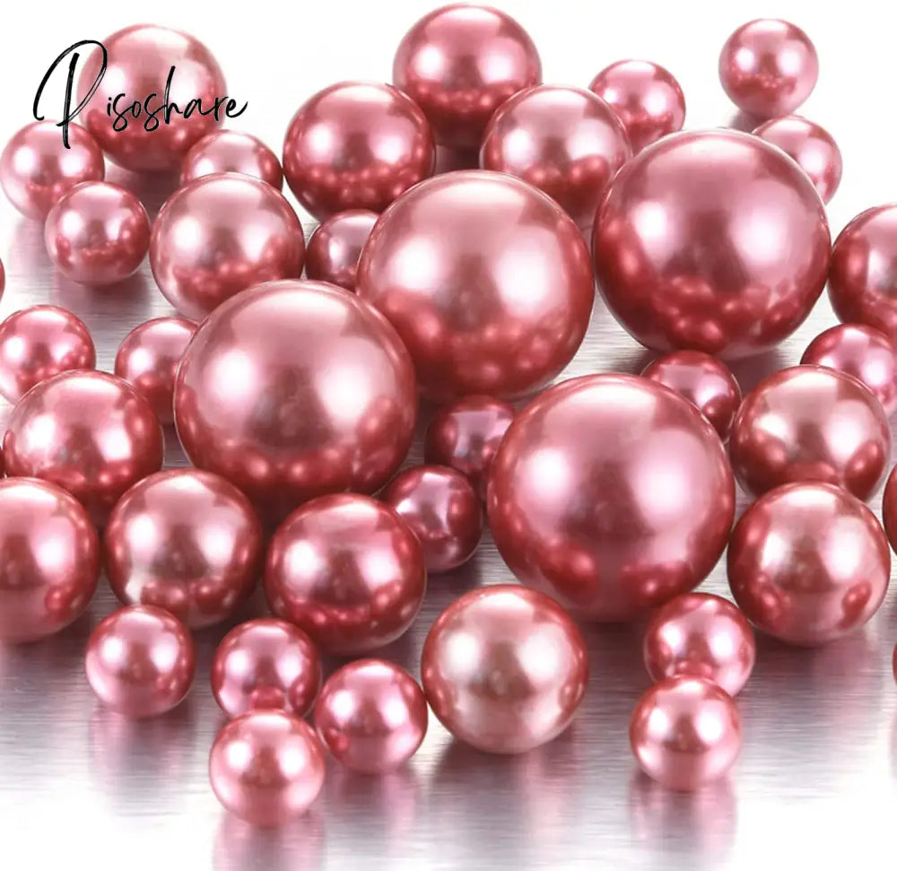 100Pcs Floating No Hole Pearls - Jumbo/Assorted Sizes Vase Decorations Includes Transparent Water