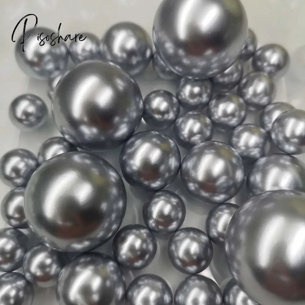 100Pcs Floating No Hole Pearls - Jumbo/Assorted Sizes Vase Decorations Includes Transparent Water