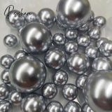 100Pcs Floating No Hole Pearls - Jumbo/Assorted Sizes Vase Decorations Includes Transparent Water