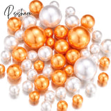 100Pcs Floating No Hole Pearls - Jumbo/Assorted Sizes Vase Decorations Includes Transparent Water