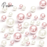 100Pcs Floating No Hole Pearls - Jumbo/Assorted Sizes Vase Decorations Includes Transparent Water