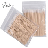 100Pcs Wooden Cotton Swab To Clean Ears Eyebrows Lips Eyeliner Tattoo Makeup Cosmetic Tools