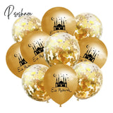 10Pcs Eid Mubarak Latex Balloon Ramadan Kareem Decoration Air Globos Muslim Islamic Festival Party