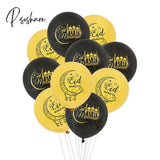 10Pcs Eid Mubarak Latex Balloon Ramadan Kareem Decoration Air Globos Muslim Islamic Festival Party