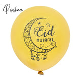 10Pcs Eid Mubarak Latex Balloon Ramadan Kareem Decoration Air Globos Muslim Islamic Festival Party