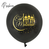 10Pcs Eid Mubarak Latex Balloon Ramadan Kareem Decoration Air Globos Muslim Islamic Festival Party