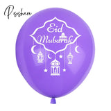 10Pcs Eid Mubarak Latex Balloon Ramadan Kareem Decoration Air Globos Muslim Islamic Festival Party