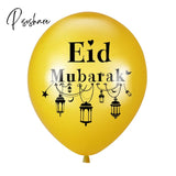 10Pcs Eid Mubarak Latex Balloon Ramadan Kareem Decoration Air Globos Muslim Islamic Festival Party