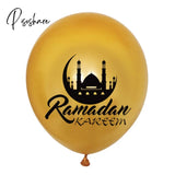 10Pcs Eid Mubarak Latex Balloon Ramadan Kareem Decoration Air Globos Muslim Islamic Festival Party