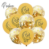 10Pcs Eid Mubarak Latex Balloon Ramadan Kareem Decoration Air Globos Muslim Islamic Festival Party