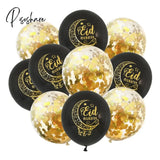 10Pcs Eid Mubarak Latex Balloon Ramadan Kareem Decoration Air Globos Muslim Islamic Festival Party