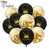 10Pcs Eid Mubarak Latex Balloon Ramadan Kareem Decoration Air Globos Muslim Islamic Festival Party