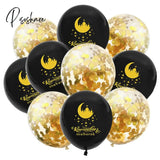 10Pcs Eid Mubarak Latex Balloon Ramadan Kareem Decoration Air Globos Muslim Islamic Festival Party