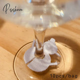 10Pcs/Lot Christmas Wine Glass Decoration Happy New Year Snowflake Xmas Tree Gift Box Xmas