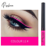 12 Colors Colorful Liquid Eyeliner Pen Waterproof Long-Lasting Big Eyes Makeup Smooth Quick-Drying