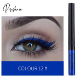 12 Colors Colorful Liquid Eyeliner Pen Waterproof Long-Lasting Big Eyes Makeup Smooth Quick-Drying