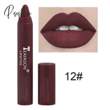 12 Colors Sexy Matte Lipstick Waterproof Long Lasting Color Rendering Non-Stick Velvet Lips Liner