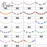 12 Flags 17Cm Colorful Felt Banner Garlands Birthday Bunting Pennant Baby Shower Wedding Garland