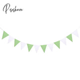 12 Flags 17Cm Colorful Felt Banner Garlands Birthday Bunting Pennant Baby Shower Wedding Garland