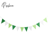 12 Flags 17Cm Colorful Felt Banner Garlands Birthday Bunting Pennant Baby Shower Wedding Garland