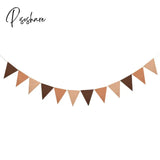 12 Flags 17Cm Colorful Felt Banner Garlands Birthday Bunting Pennant Baby Shower Wedding Garland