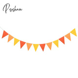 12 Flags 17Cm Colorful Felt Banner Garlands Birthday Bunting Pennant Baby Shower Wedding Garland