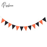 12 Flags 17Cm Colorful Felt Banner Garlands Birthday Bunting Pennant Baby Shower Wedding Garland