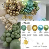 124Pcs Red Gold Sand White Balloons Arch Garland Kit Metal Plam Leaves Diy Balloon Valentine’s