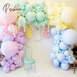 126/182Pcs Multicolor Macaron Pastel Balloon Garland Rainbow Latex Balloons Air Globos Birthday