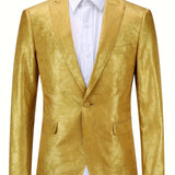 Men's Stylish Corduroy Blazer with Distinctive Pattern - Elegant Lapel Design for Formal Occasions & Casual Charm