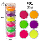 12Gird/Box Lasting Fluorescent Matte Eyeshadow Neon Pigment Powder Halloween Decoration Palette