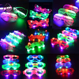 12Pcs Adult Kids Women Led Glasses Light Up Party Sunglasses Glow Blinds Shutter Neon Flash