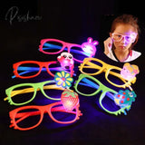 12Pcs Adult Kids Women Led Glasses Light Up Party Sunglasses Glow Blinds Shutter Neon Flash