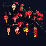 12Pcs/Lot Chinese New Year Decorations 2023 Tiger Lunar Decoration Pendant Navidad Red Envelope