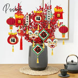 12Pcs/Lot Chinese New Year Decorations 2023 Tiger Lunar Decoration Pendant Navidad Red Envelope