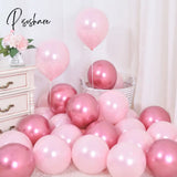 12Pcs/Lot Pink Latex Balloon Chrome Red Hot Silver Metal Baby Shower Birthday Party Wedding