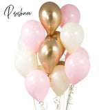 12Pcs/Lot Pink Latex Balloon Chrome Red Hot Silver Metal Baby Shower Birthday Party Wedding