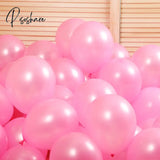 12Pcs/Lot Pink Latex Balloon Chrome Red Hot Silver Metal Baby Shower Birthday Party Wedding