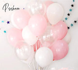 12Pcs/Lot Pink Latex Balloon Chrome Red Hot Silver Metal Baby Shower Birthday Party Wedding