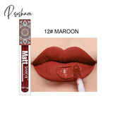 13 Colors Nude Brown Matte Liquid Lipstick Waterproof Red Long Lasting Non-Stick Cup Lip Gloss