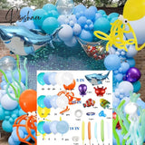 164Pcs/Set Ocean World Birthday Party Decorations Balloons Garland Kit Octopus Foil Balloon Arch