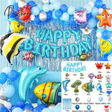 164Pcs/Set Ocean World Birthday Party Decorations Balloons Garland Kit Octopus Foil Balloon Arch