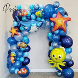 164Pcs/Set Ocean World Birthday Party Decorations Balloons Garland Kit Octopus Foil Balloon Arch